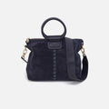 Sheila Medium Satchel in Suede – Navy