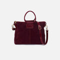 Sheila Medium Satchel in Suede Leather – Prairie Garnet