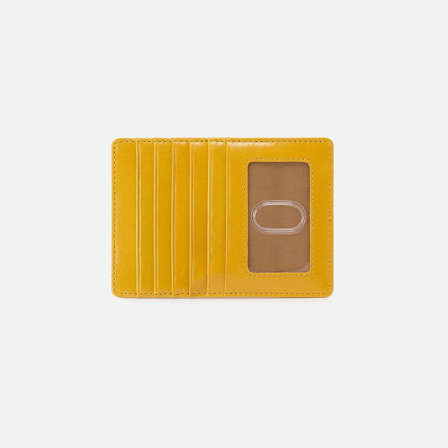 Euro Slide Card Case In Polished Leather – Sun Glow