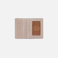 Euro Slide Card Case in Aniline Gloss Leather – Stone Gloss