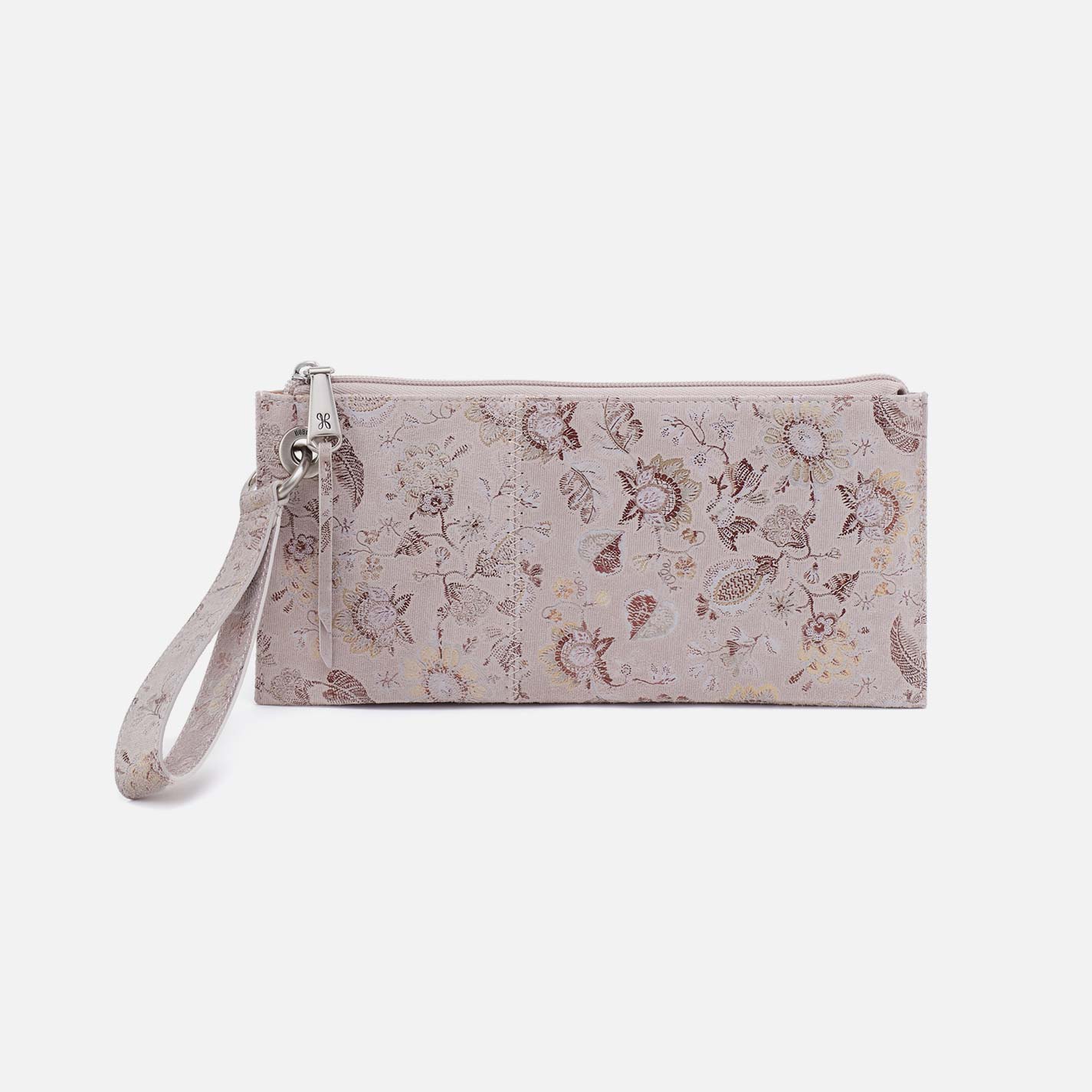 Vida Wristlet in Printed Leather – Mystic Bloom