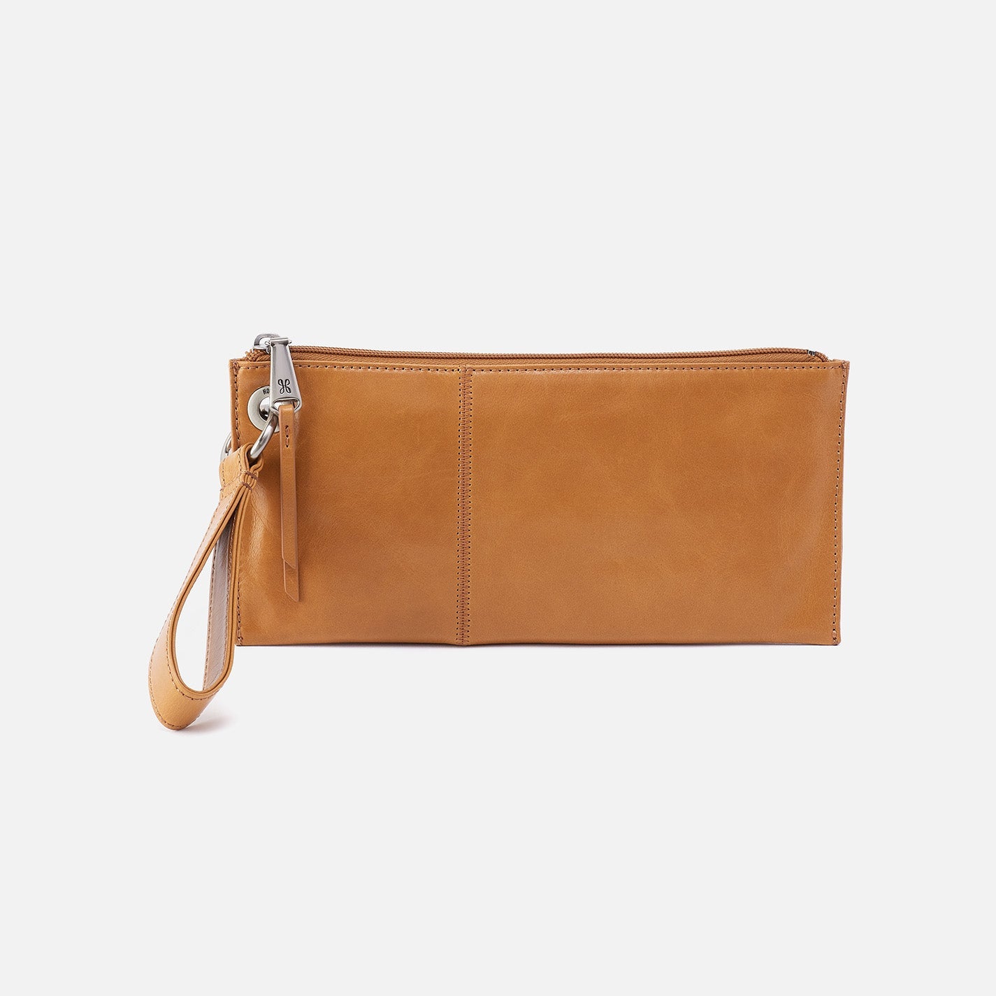 Vida Wristlet in Polished Leather – Natural