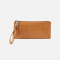 Vida Wristlet in Polished Leather – Natural