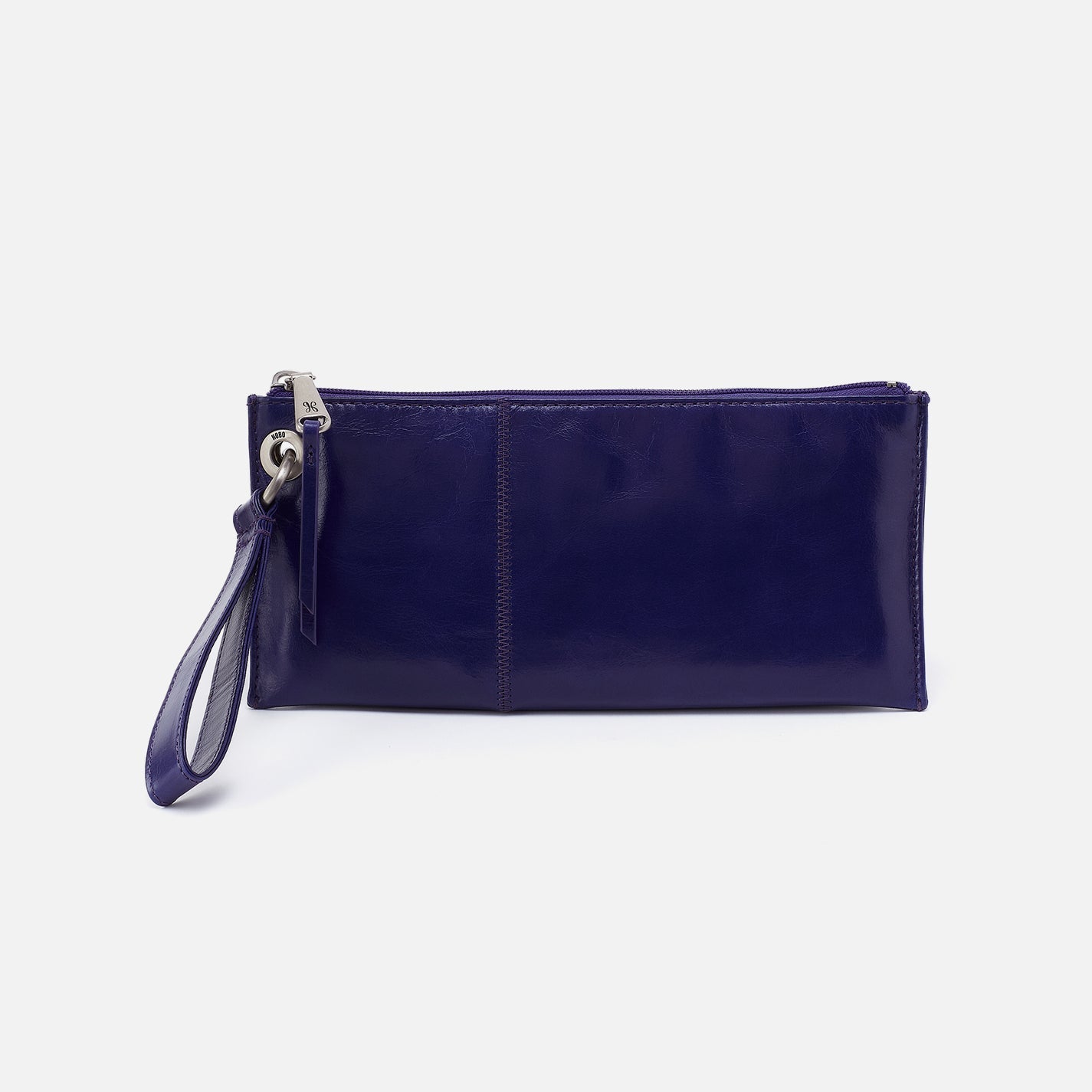 Vida Wristlet in Polished Leather – Winter Violet