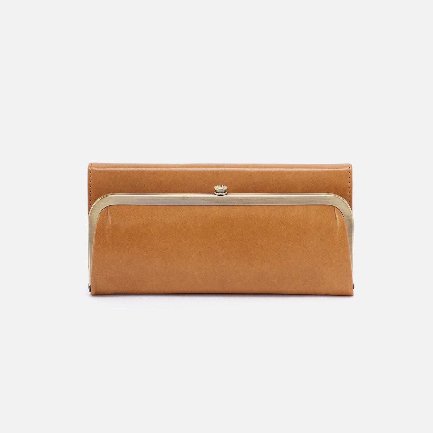 Rachel Continental Wallet in Polished Leather – Natural