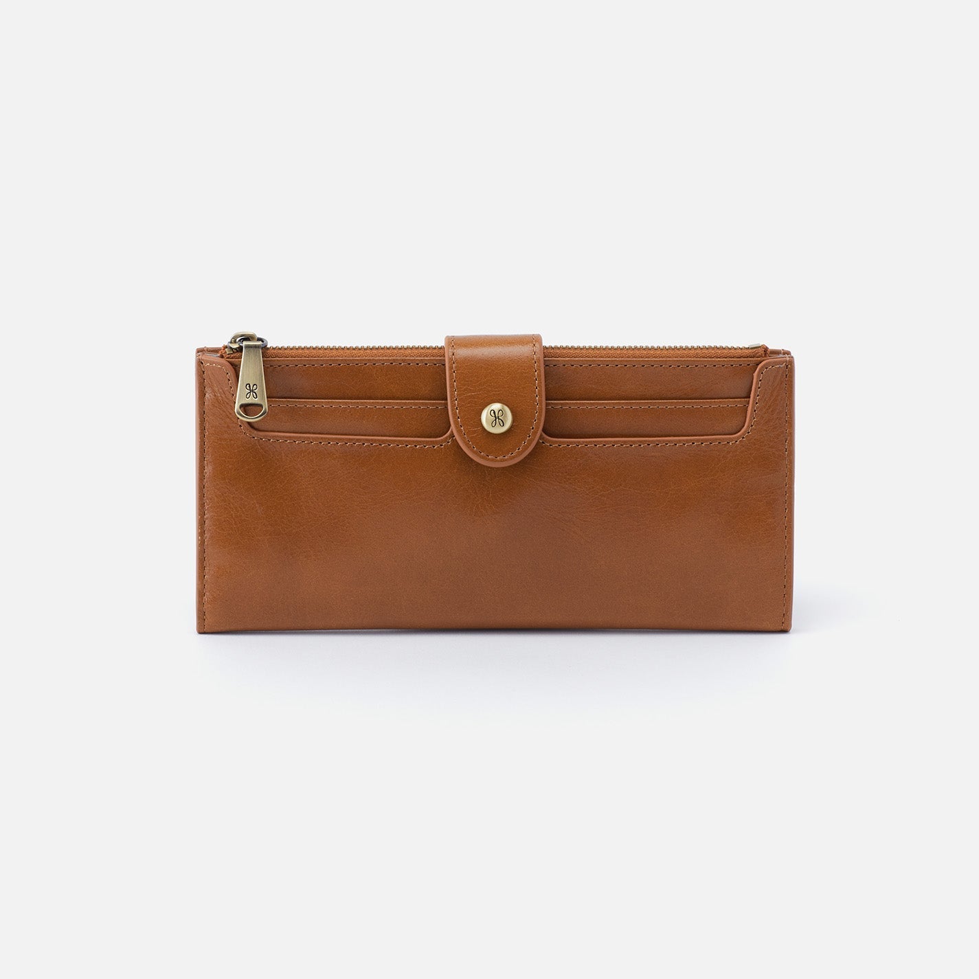 Dunn Continental Wallet in Polished Leather – Truffle