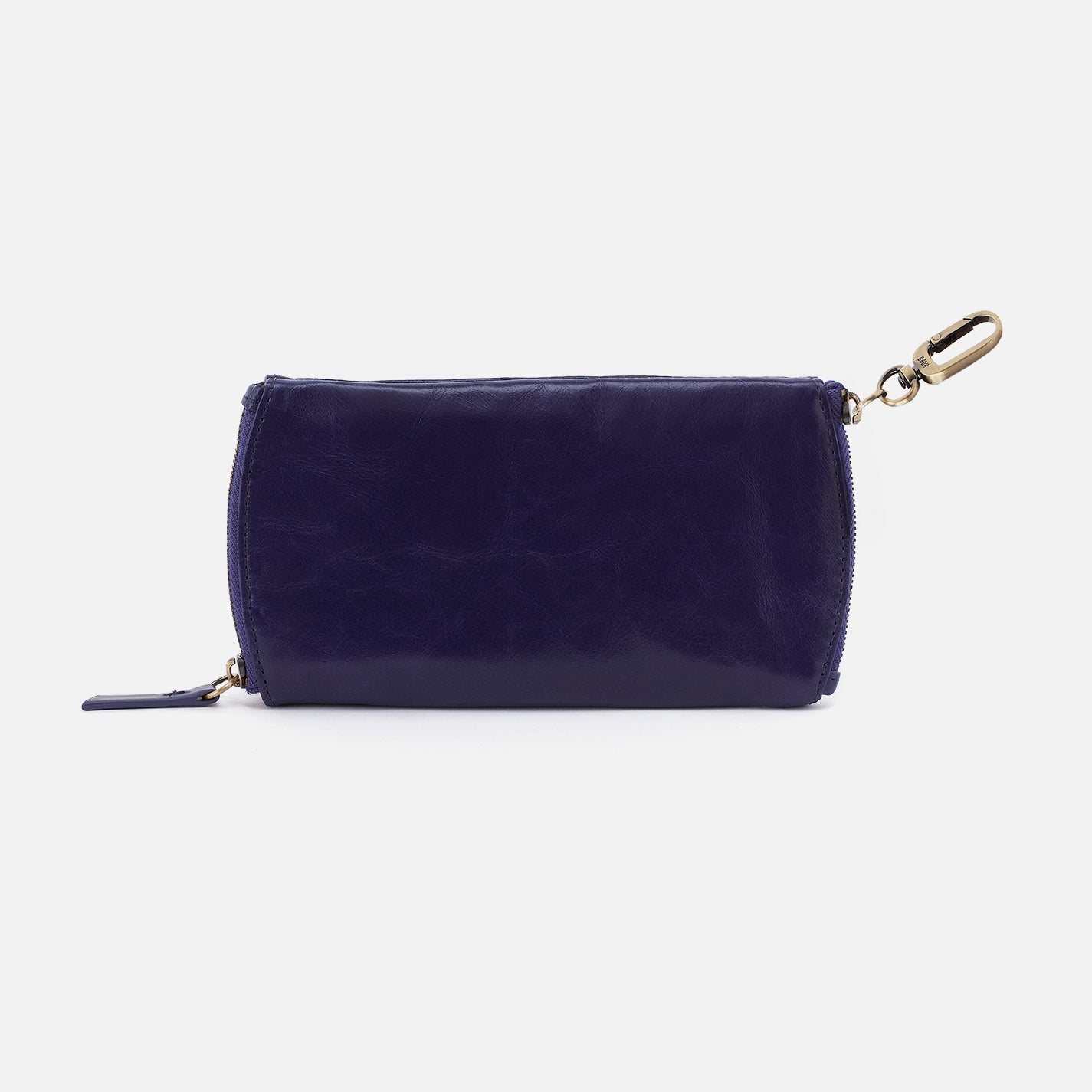 Spark Double Eyeglass Case in Polished Leather – Winter Violet