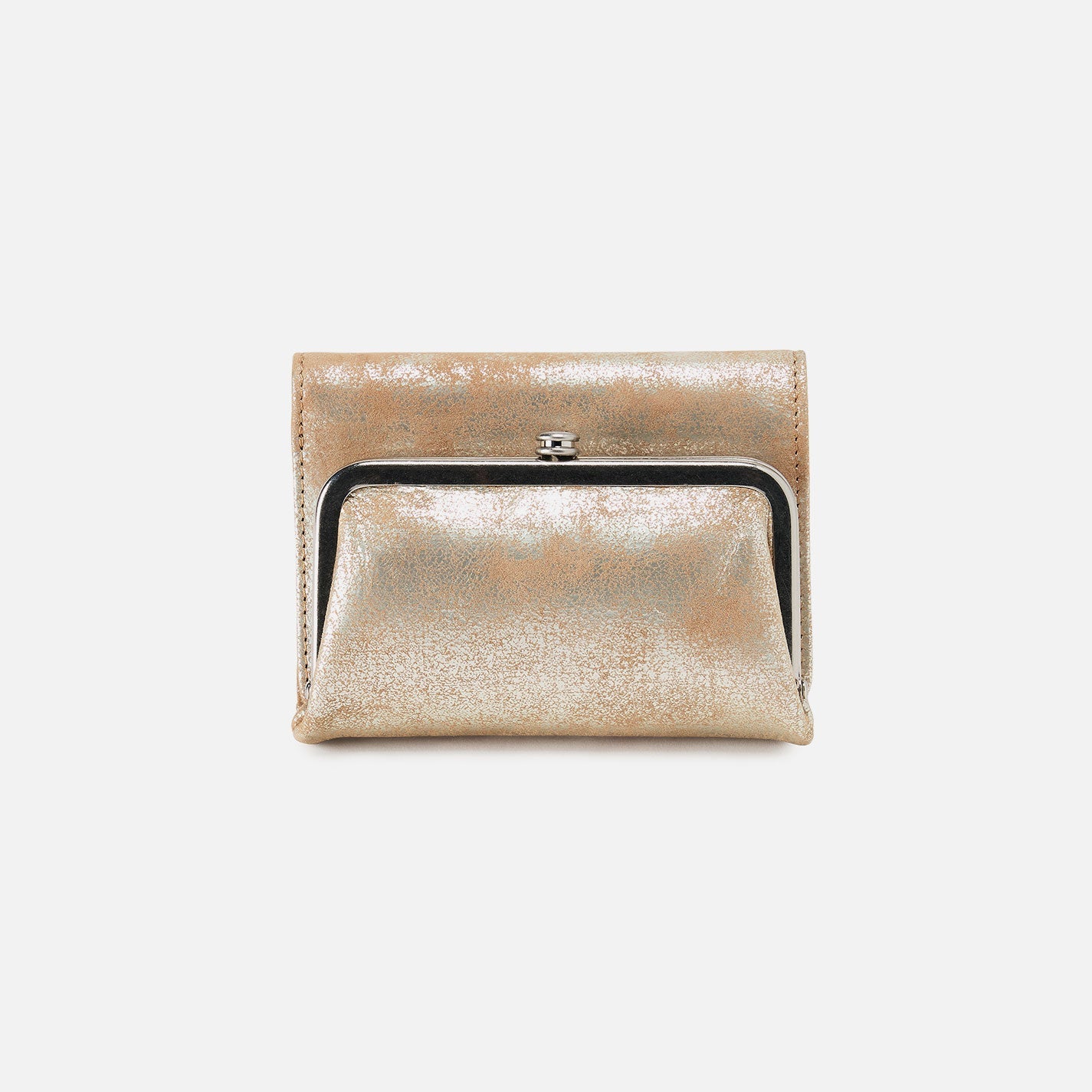 Robin Compact Wallet In Metallic Leather – Saddle Stardust