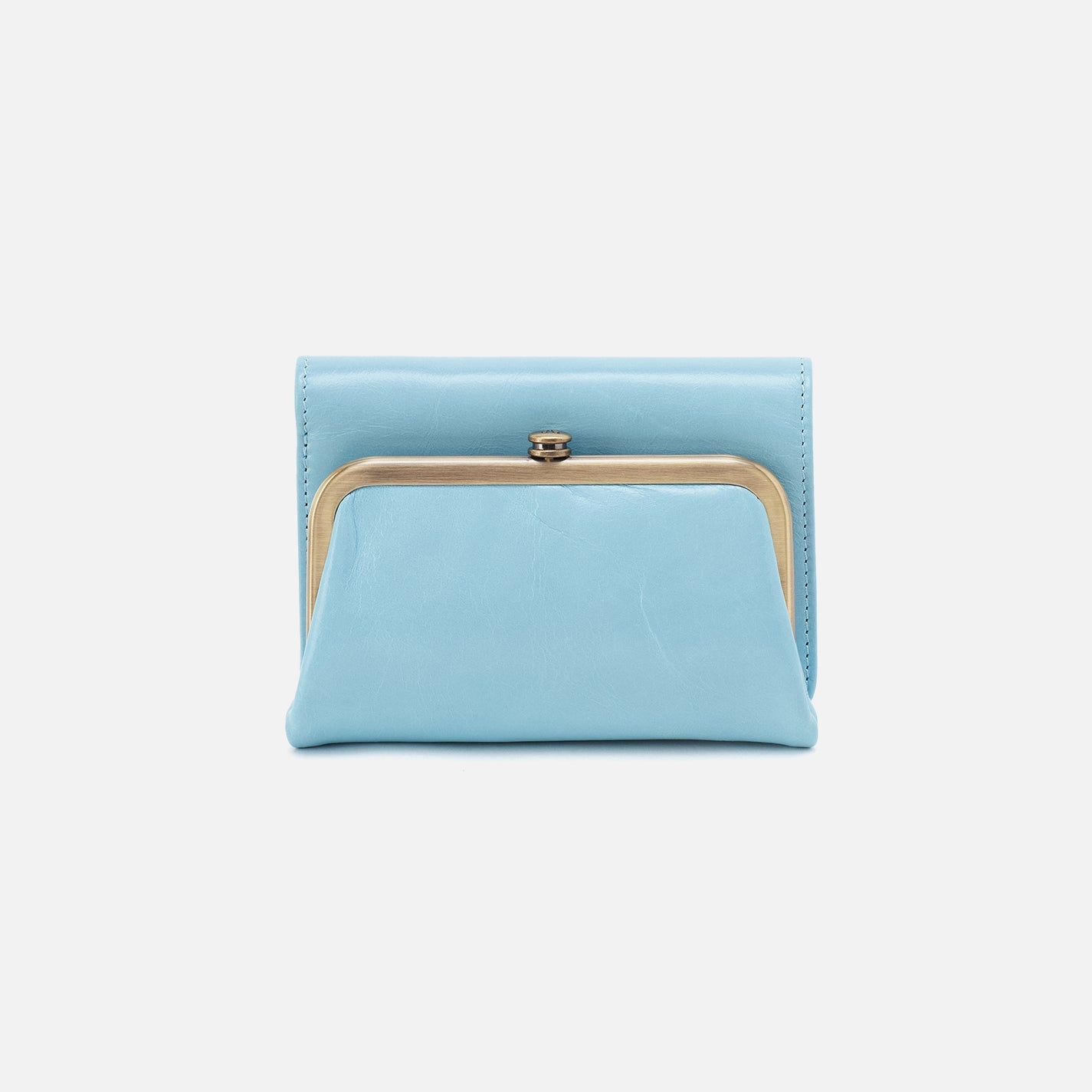 Robin Compact Wallet In Polished Leather – Stratosphere