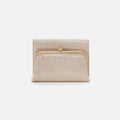 Robin Compact Wallet In Metallic Leather – Sand Shimmer