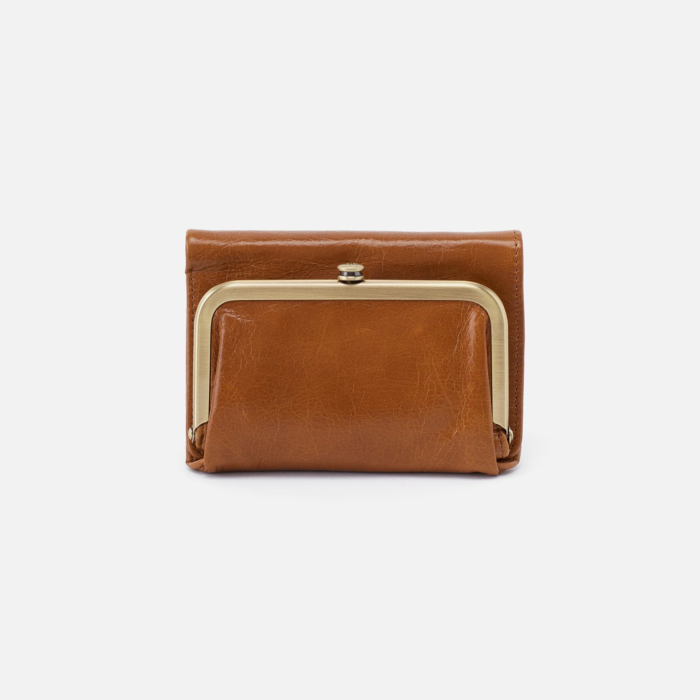 Robin Compact Wallet in Polished Leather – Truffle