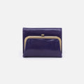 Robin Compact Wallet in Polished Leather – Winter Violet