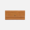 Jill Large Trifold Wallet In Polished Leather – Natural