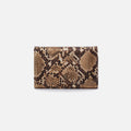 Jill Trifold Wallet in Printed Leather – Golden Snake