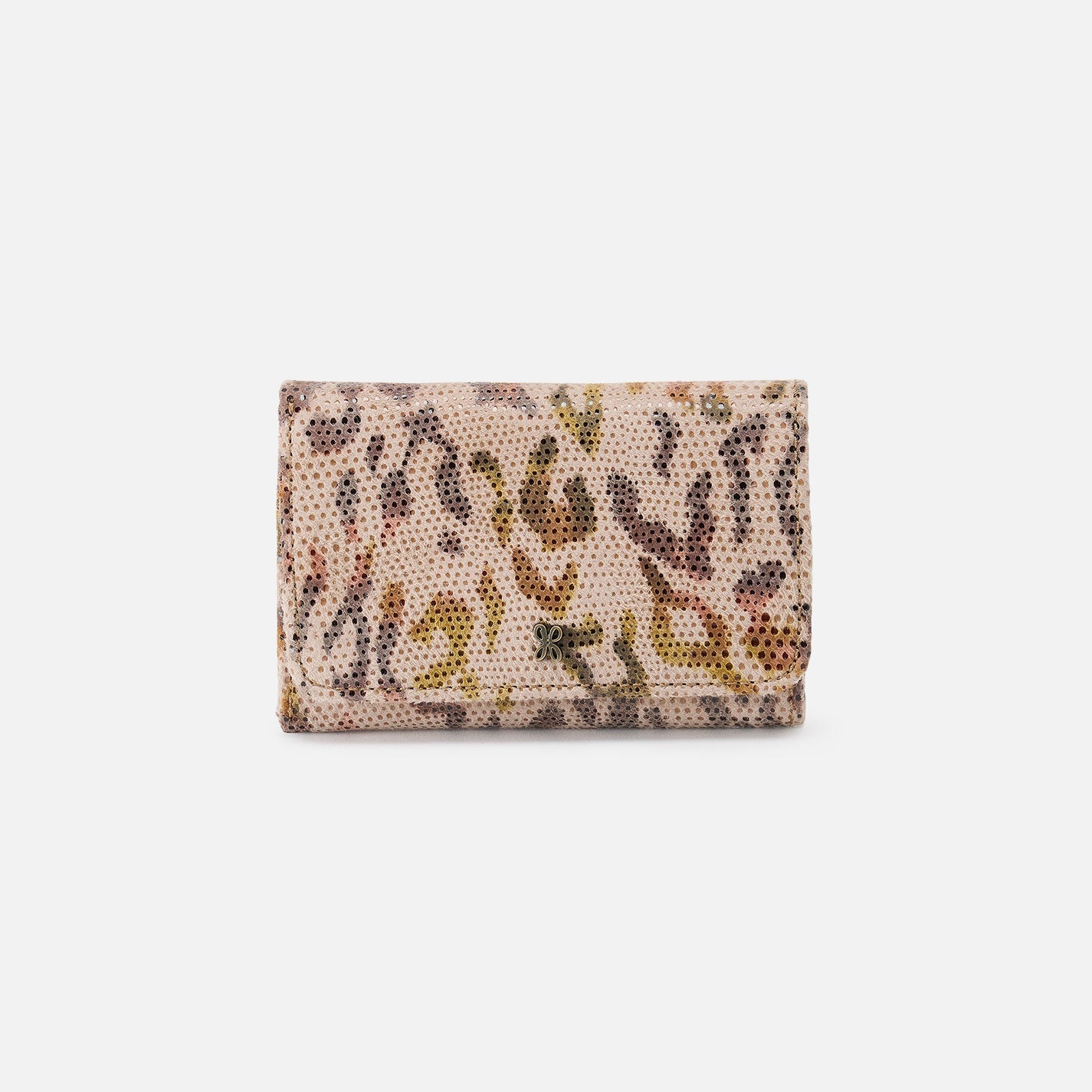 Jill Trifold Wallet In Printed Leather – Summer Safari