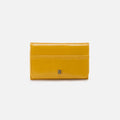 Jill Trifold Wallet In Polished Leather – Sun Glow