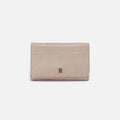 Jill Trifold Wallet in Aniline Gloss Leather – Stone Gloss