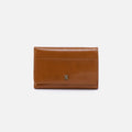 Jill Trifold Wallet in Polished Leather – Truffle