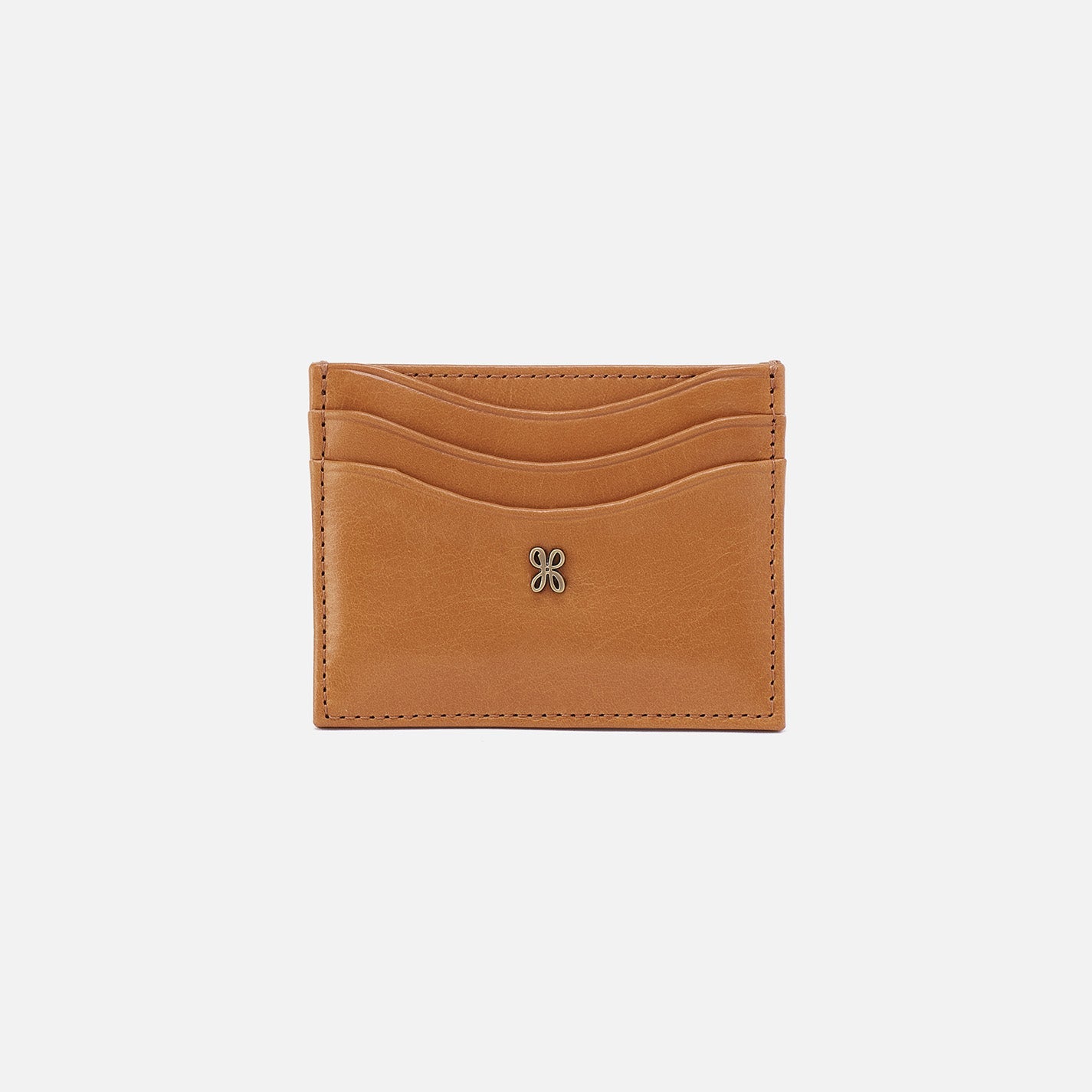 Max Card Case In Polished Leather – Natural