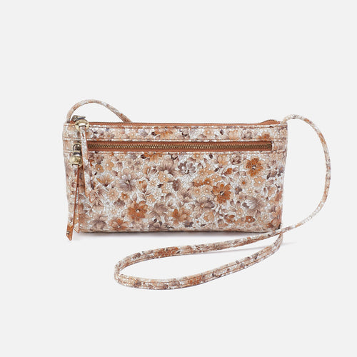 Cara Crossbody In Printed Leather – Sepia Bloom