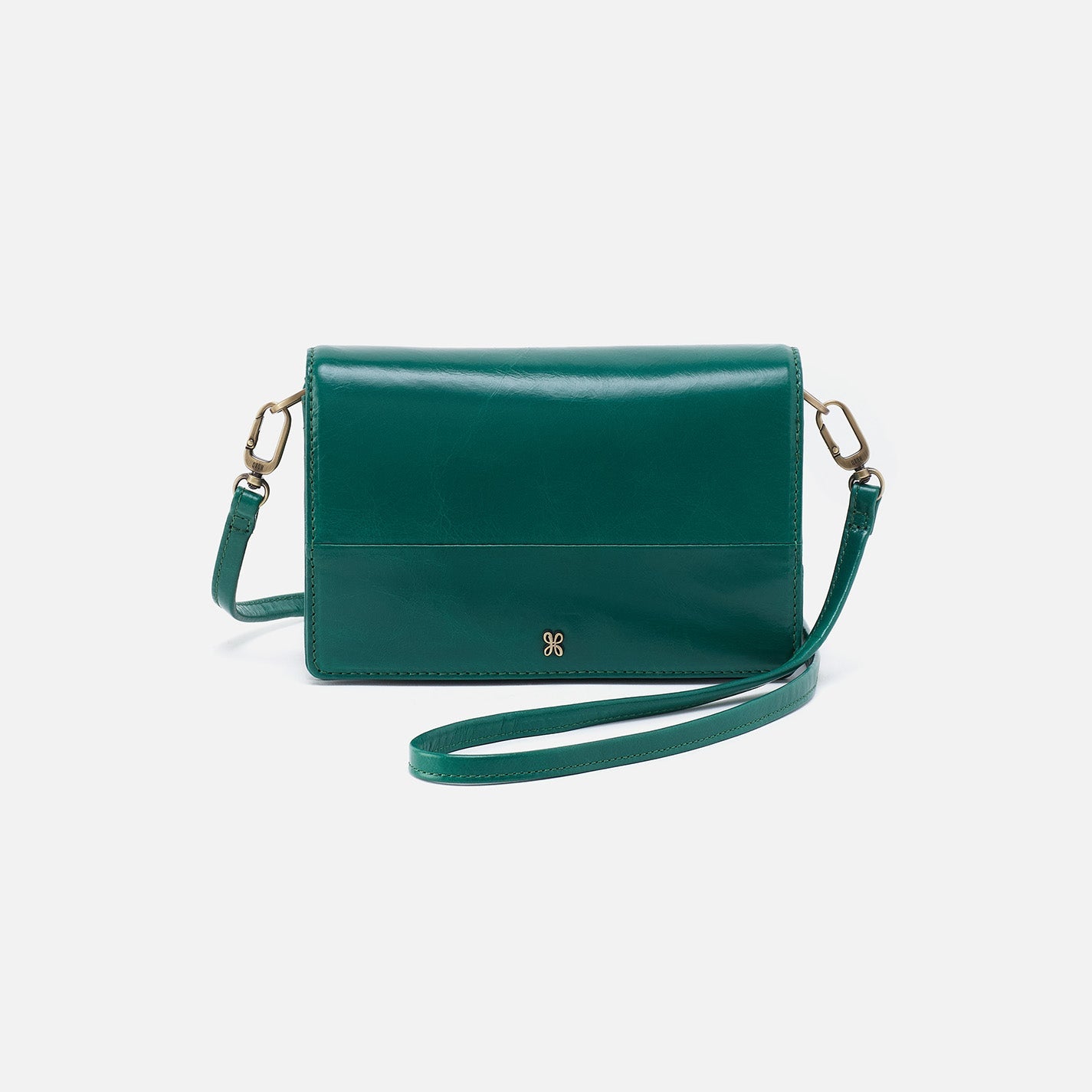 Jill Crossbody In Polished Leather – Alpine Green