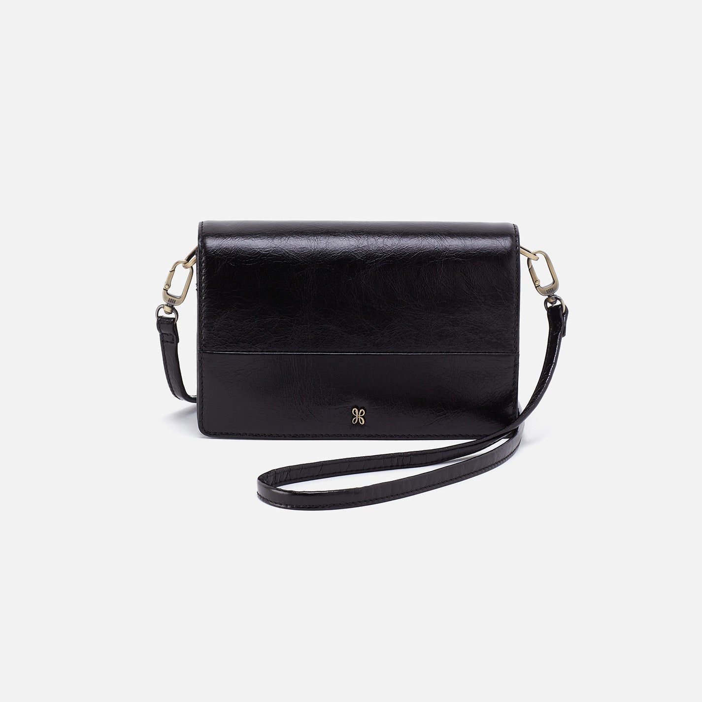 Jill Crossbody In Polished Leather – Black