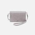 Jill Crossbody In Polished Leather – Light Grey