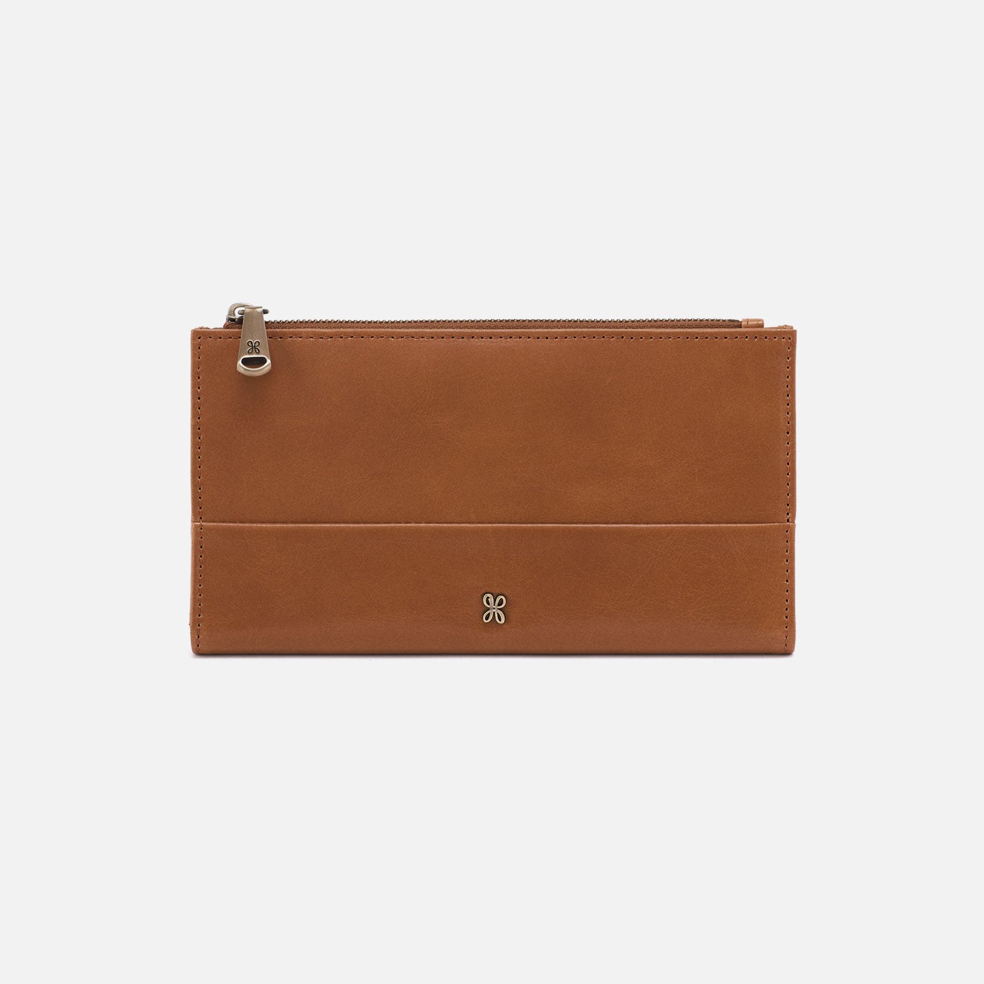 Jill Large Bifold Wallet in Polished Leather – Truffle