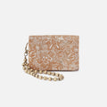 Ross Bead Wristlet In Printed Leather – Gilded Petals