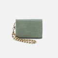 Ross Bead Wristlet In Polished Leather – Jade
