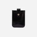 Dunn Card Case In Polished Leather – Black