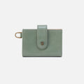 Jean Accordion Card Case In Polished Leather – Jade