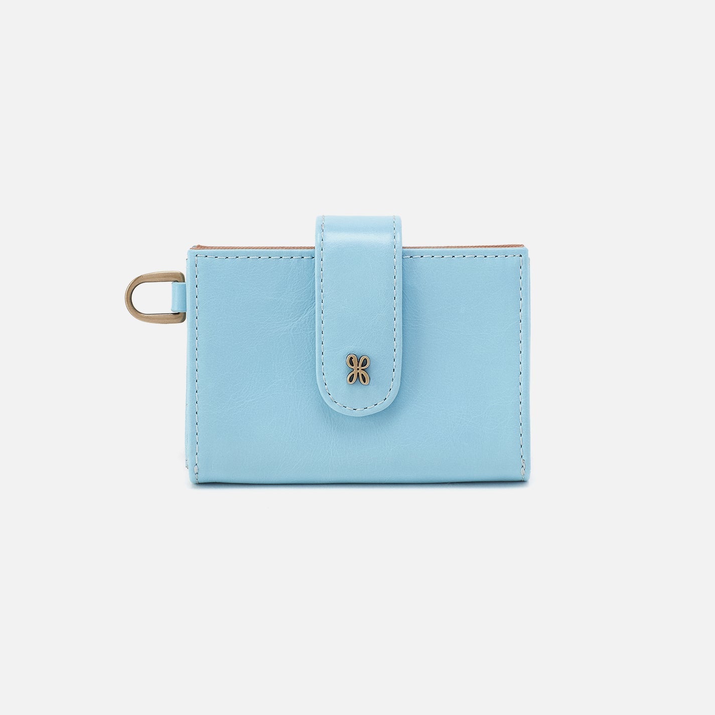 Jean Accordion Card Case In Polished Leather – Stratosphere
