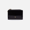 Jill Card Case In Polished Leather – Black