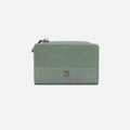 Jill Card Case In Polished Leather – Jade