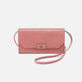 Romy Wallet Crossbody In Polished Leather – Rose