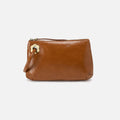 Daisy Daze Large Wristlet In Polished Leather – Truffle