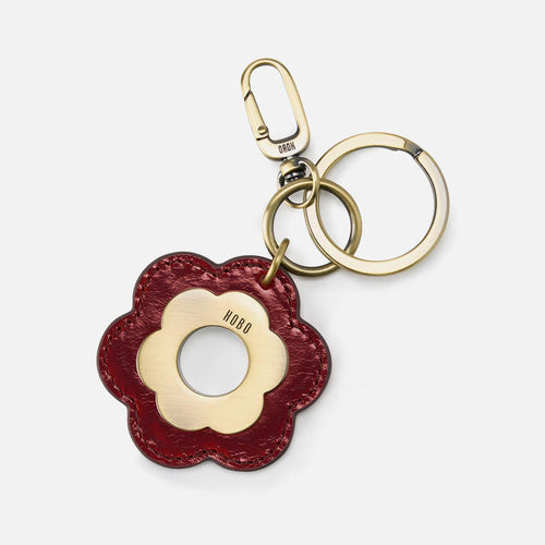 Daisy Keychain In Polished Leather – Saddleberry