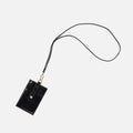 Around Town Lanyard in Polished Leather – Black