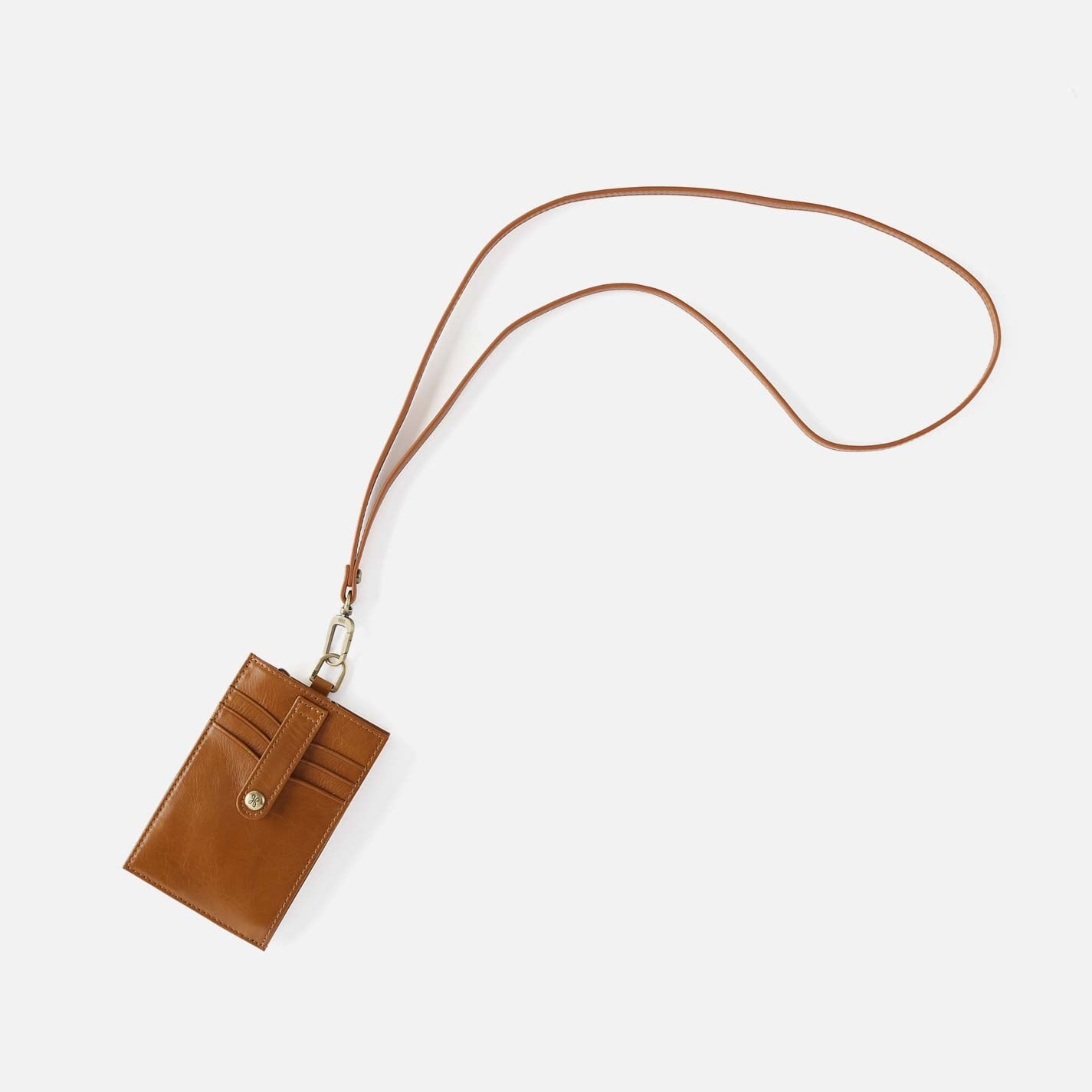 Around Town Lanyard in Polished Leather – Truffle