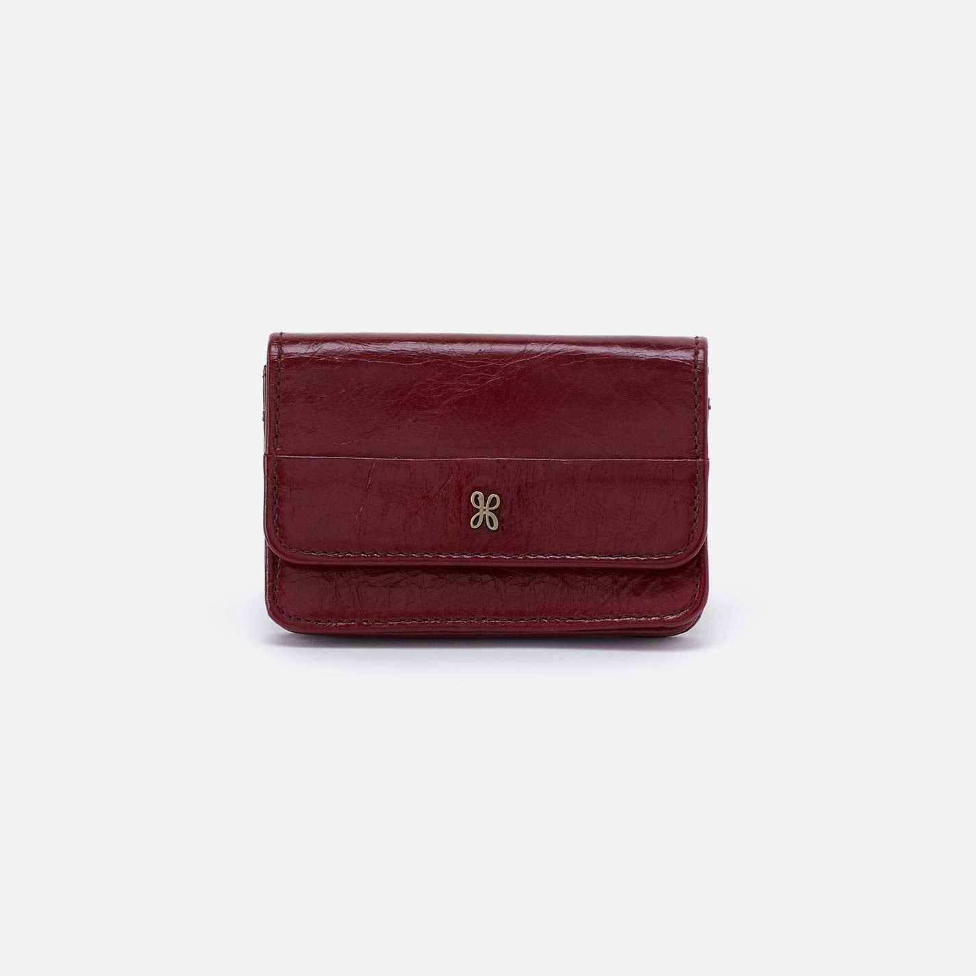 Jill Flap Card Case in Polished Leather – Saddleberry