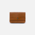 Jill Flap Card Case in Polished Leather – Truffle