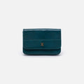 Jill Flap Card Case in Polished Leather – Wild Bluegrass
