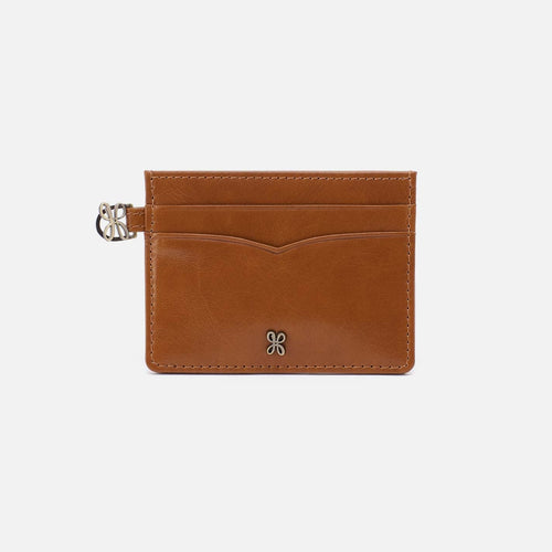 Charmed Card Case in Polished Leather – Truffle