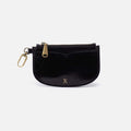 Luna Card Pouch in Polished Leather – Black