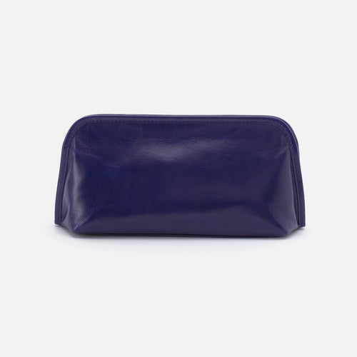 Beauty Brush Case in Polished Leather – Winter Violet