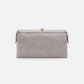 Lauren Clutch-Wallet In Polished Leather – Light Grey