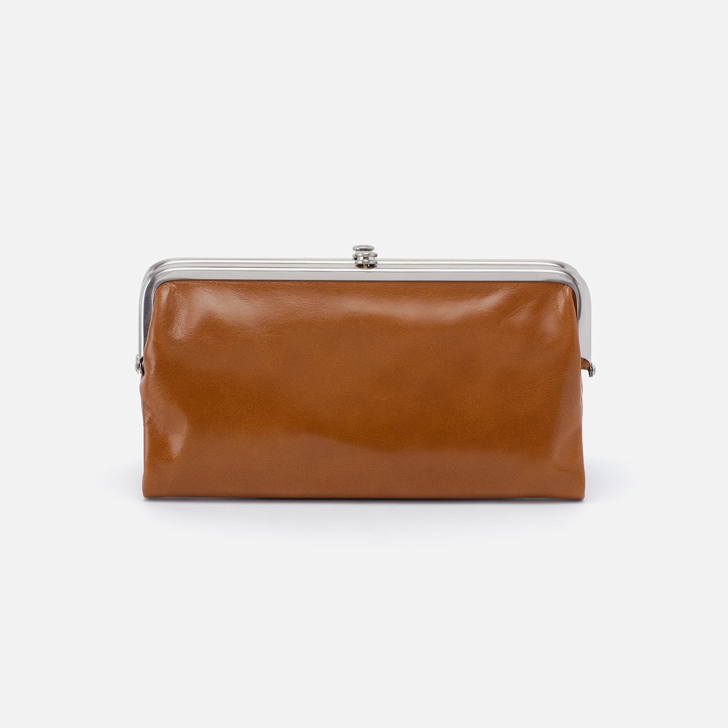 Lauren Clutch-Wallet in Polished Leather – Truffle