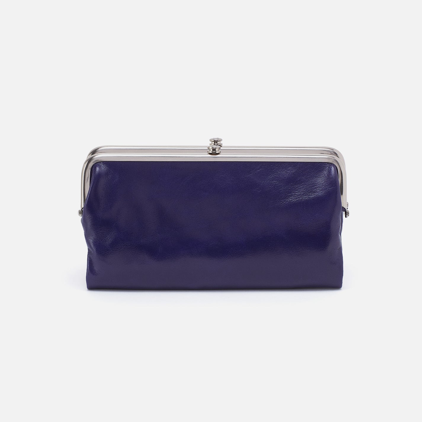 Lauren Clutch-Wallet in Polished Leather – Winter Violet