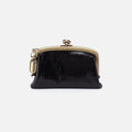Cheer Frame Pouch In Polished Leather – Black